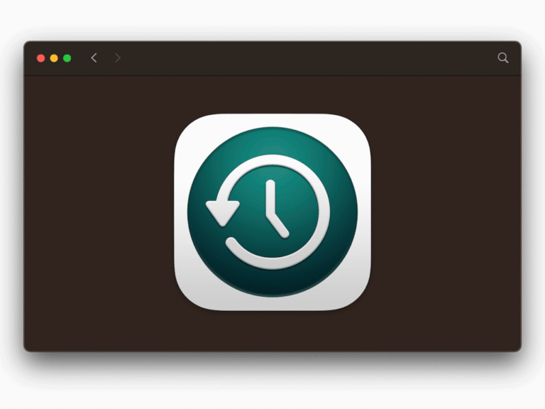 Afbeelding van Apple Time Machine logo zoals het was in macOS 13 Ventura.